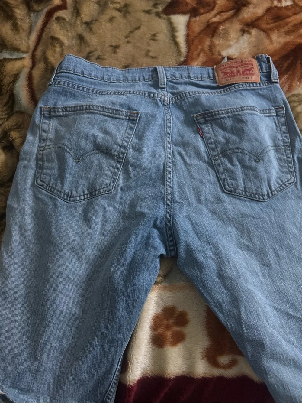 Men's Light Blue Denim Jeans Shorts